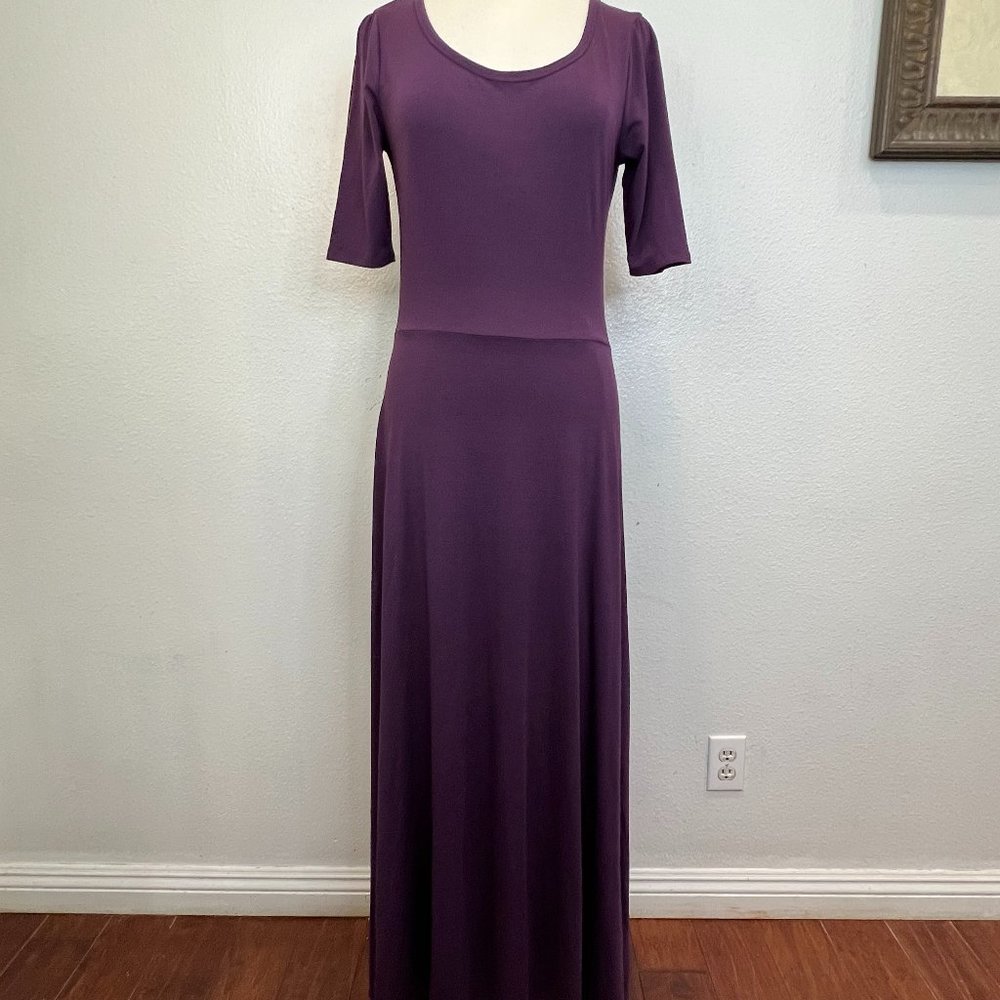 LuLaRoe Ana Maxi Purple Dress Size L